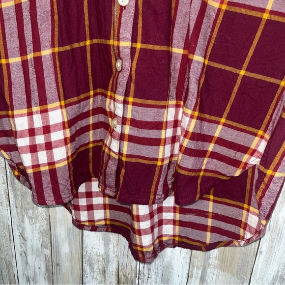 Loft Red Plaid Everyday Oversized Flannel - Picture 3 of 6